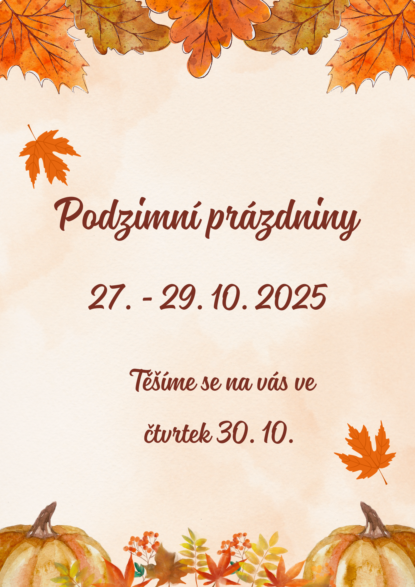 Podzimní prázdniny