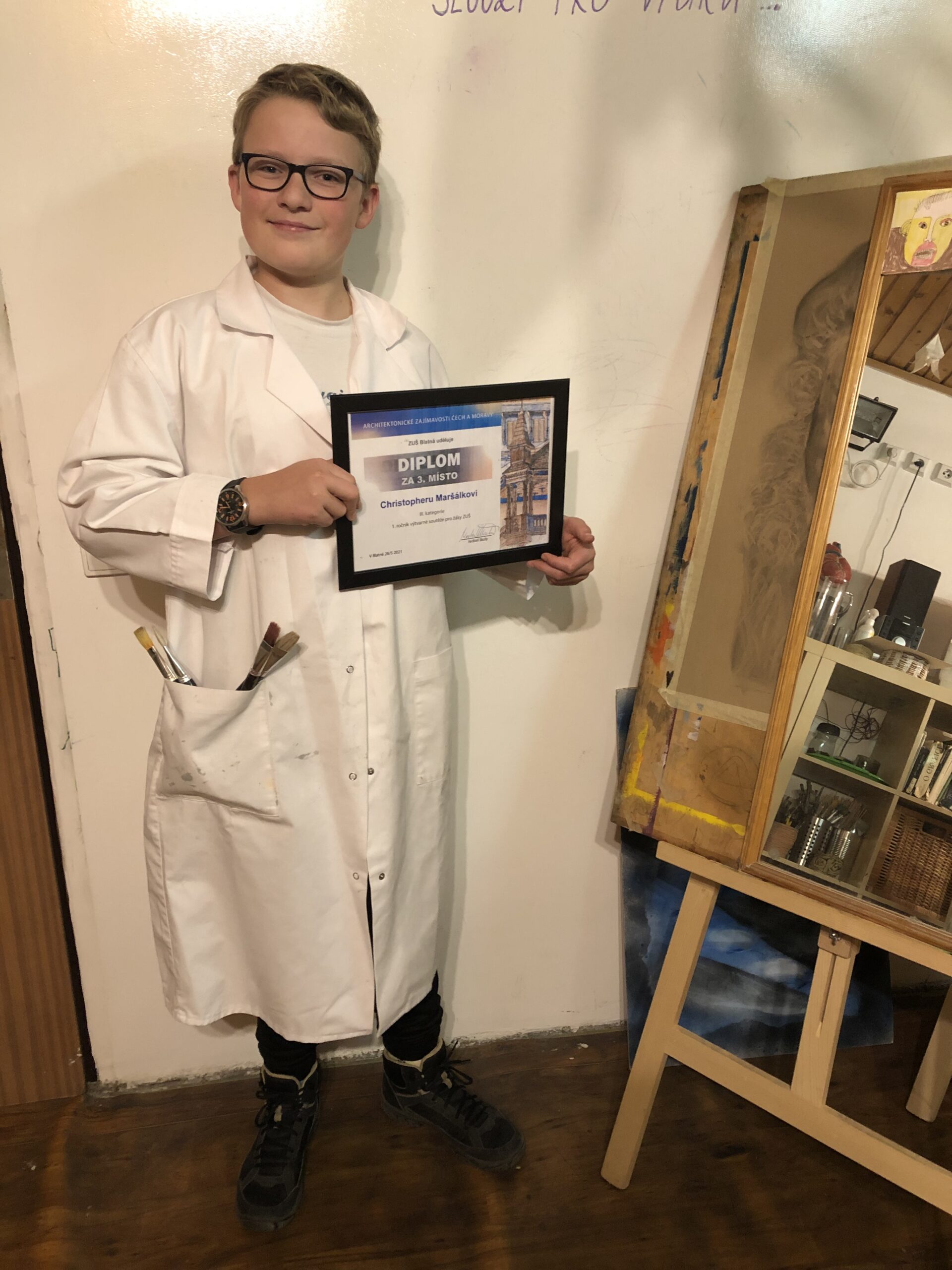 Úspěch výtvarného oboru v Celostátní výtvarné soutěži ARCHITEKTONICKÉ ZAJÍMAVOSTI ČECH A MORAVY ZUŠ Blatná